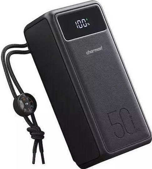 Charmast TankLite Power Bank 50000mAh 22.5W με 3 Θύρες USB-A και 3 Θύρες USB-C Power Delivery Μαύρο