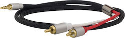 Dynavox 3,5mm Stecker-2x RCA-Stecker 1,5m 3,5mm Klinkenkabel