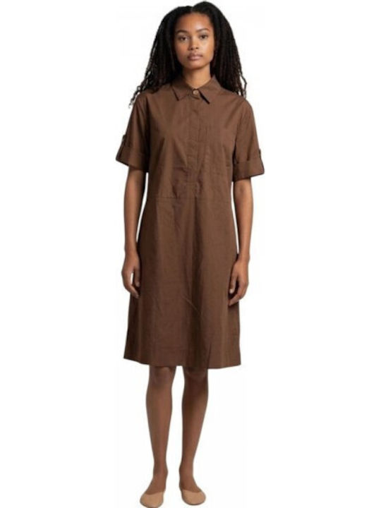 Markup Summer Shirt Dress Cacao