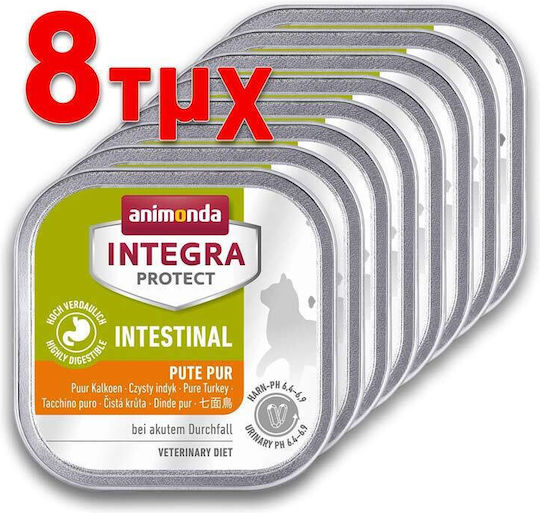 Animonda Integra Protect Wet Cat Food with Turkey Gluten Free 8x100gr