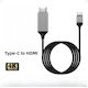 HDMI-Kabel Male - USB-C-Stecker 2m Schwarz