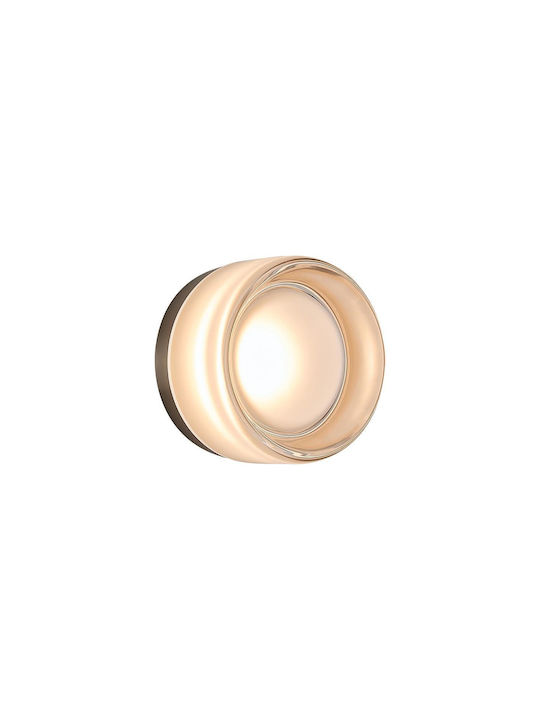 VK Lighting Φωτιστικό Τοίχου με Ενσωματωμένο LED και Θερμό Λευκό Φως Διάφανο