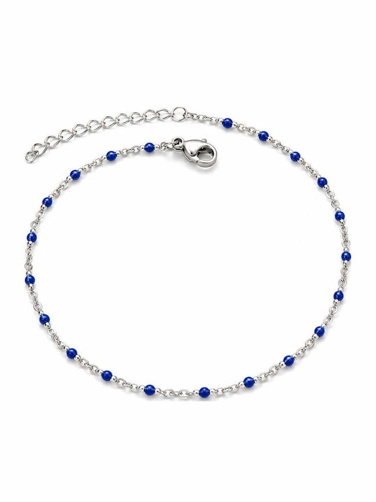 Charmy Anklet Stainless Steel Blue 23cm