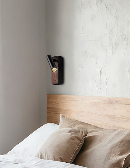 Wall Lamp with Integrated LED and Warm White Light Black