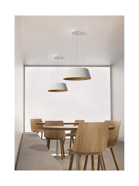 VK Lighting White LED Pendant Ceiling Light with Warm White Light