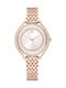 Swarovski Crystalline Aura Womens Watch 35mm Battery with Pink Gold Metal Bracelet