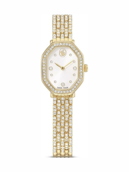 Swarovski Dextera Octagon Womens Watch 23mm Battery with Gold Metal Bracelet Swarovski Dextera Octagon Womens Watch 23mm Battery with Gold Metal Bracelet