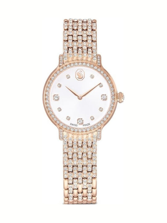 Swarovski Imber Γυναικείο Ρολόι 31mm Μπαταρίας με Ροζ Χρυσό Μεταλλικό Μπρασελέ
