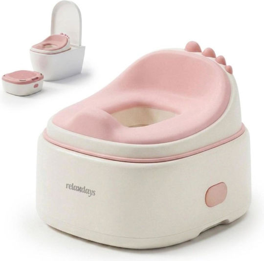 Relaxdays Klassisches Töpfchen mit Deckel Rosa