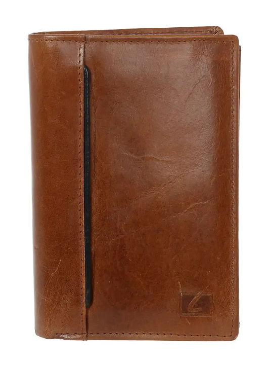 Lavor Leather Men's Wallet with RFID Tabac Brown