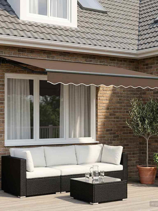 vidaXL Terrasse Markise mit LEDs Braune 3x2m