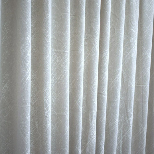 To megalo pazari Vorhang mit Bleistiftfalten Beige 270x280cm