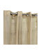 To megalo pazari Curtain With Grommets Beige-Yellow 270x280cm