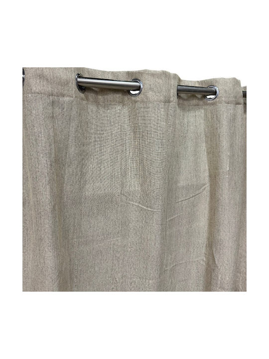 To megalo pazari Curtain With Grommets Beige 270x280cm