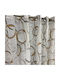 To megalo pazari Curtain With White-Beige Grommets 270x280cm