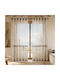 My Home Luxury Perdea cu Capse Bej 270x270cm
