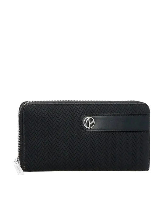 Sprig Large Fabric Women's Travel Wallet with RFID Black