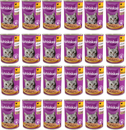 Whiskas Hrană Umedă pentru Pisici la Conservă cu Pui 400g