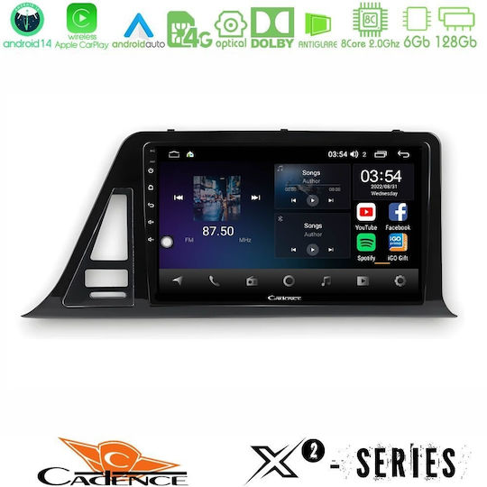 Cadence Car Audio System for Toyota C-HR 2017-2022 Bluetooth USB WiFi GPS Apple CarPlay Android Auto with 9" Touch Screen