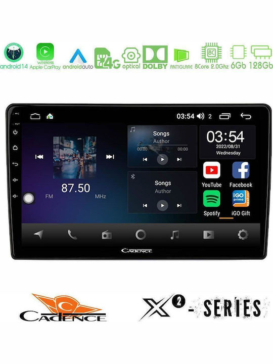 Cadence X2 Серия 8core Android14 6+128gb Dacia Renault Навигация Мултимедийна Таблетка 9"