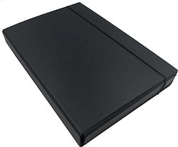 A4 Folder Elastic Band Black 40mm Delfin