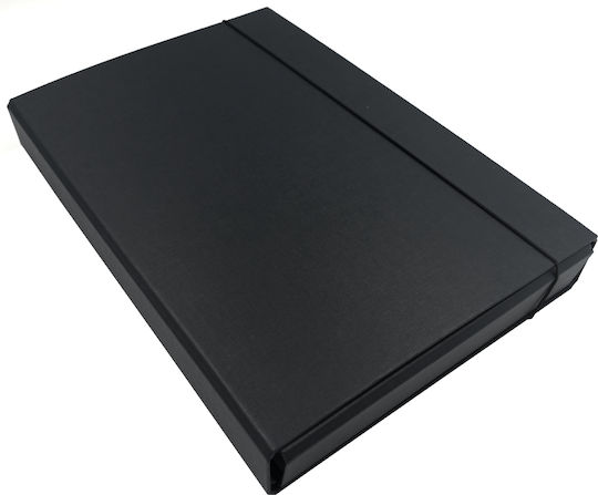 A4 Folder Elastic Band Black 40mm Delfin
