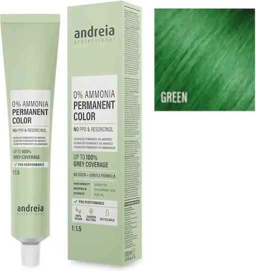 Andreia Professional Βαφή Μαλλιών Χωρίς Αμμωνία Πράσινο 100ml