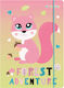 Children's A4 Folder Elastic Squirrel Girls
