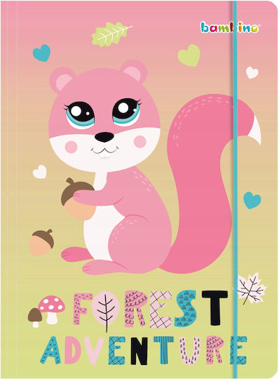 Children's A4 Folder Elastic Squirrel Girls