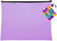 A4 Purple Envelope Metal Zipper