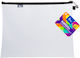 White A5 Envelope Metal Zipper