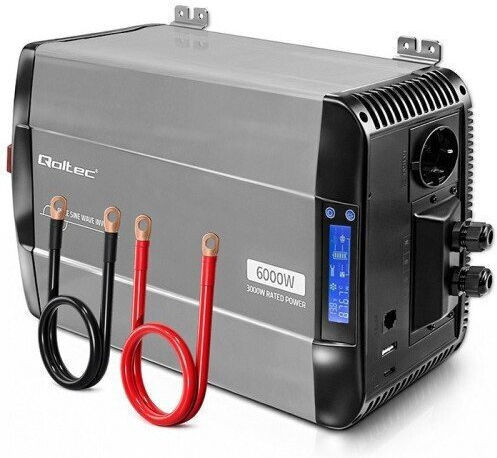 Qoltec Inverter Αυτοκινήτου Καθαρού Ημιτόνου 2000W για Μετατροπή 12V DC σε 230V AC