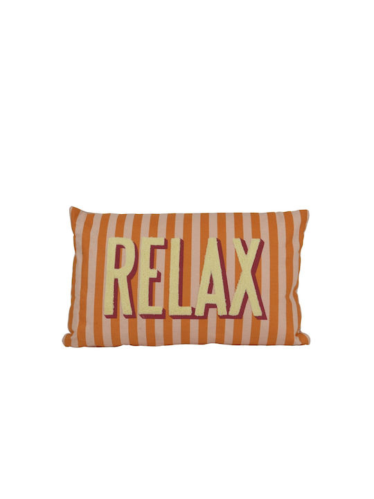 Kaemingk Sofa Cushion Relax Ecru-Orange 30x50cm