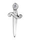 Crazy Needles Hängendes Charm aus Silber mit Zirkon