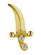 Crazy Needles Gold Plated Charm with Zircon