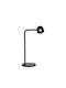 Metallisches Tischlampen LED mit Schwarzem Hut und Basis