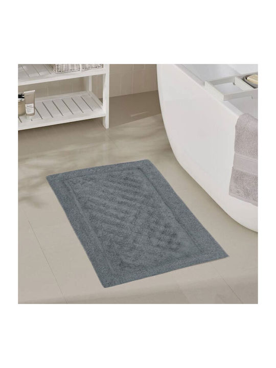 SpitiBazaar Non-Slip Cotton Bath Mat SD-3990 Grey 50x80cm