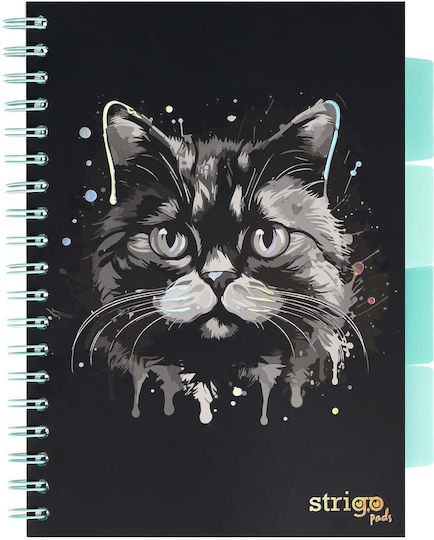 Strigo Spiral Notebook B5 100 Sheets Black