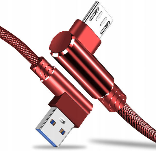 Micro Usb Cable Fast Charging Angled 90° Koanni Kb18_red