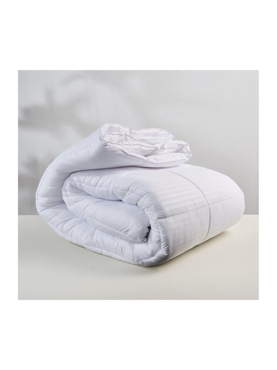 Cokitex Quilt Single 160x240cm Calme White Stripe White 250 GSM