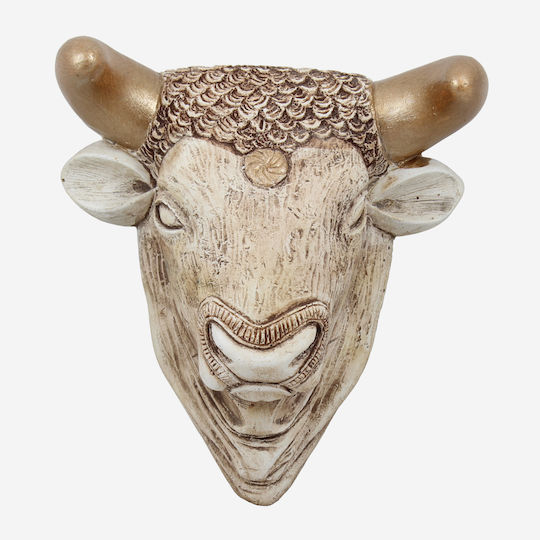 Wall Decor Minotaur Handmade from Ceramic Material 15x6.5x13.5cm