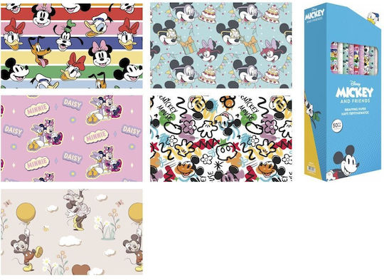Safta Safta Geschenkverpackung für Geschenk mit Thema Mickey 50 Stück Verschiedene Designs oder Farben