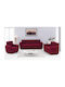 Beauty Home Art 8600 Set Elastic Living Room Covers Burgundy