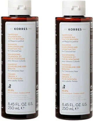 Korres Helianthus Mountain Tea Hydration & Color Retention Shampoo for Coloured Hair