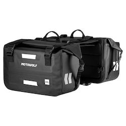 Motowolf Mdl0720 Σετ Σαμάρια Μοτοσυκλέτας 60lt σε Μαύρο Χρώμα