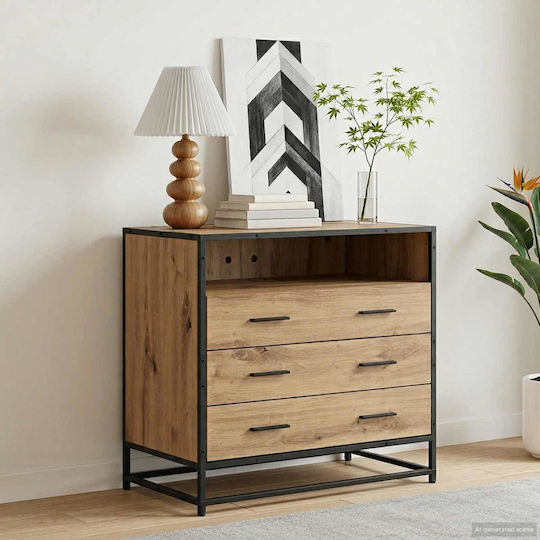 Bedroom Chest of Drawers Wooden Oak 70x41x70cm