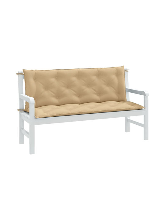 vidaXL Perne De Canapea De Grădină Cu Spătar Bej Melanj 2 Buc 50x150 Cm