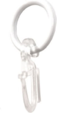 Import Hellas Curtain Hooks Round for Hoops 10 Pieces