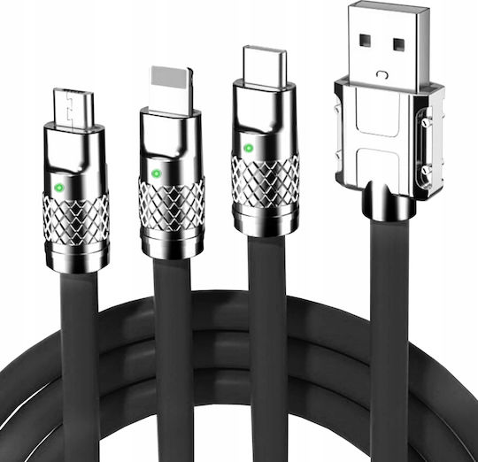 3-in-1 Durable Cable Iphone Micro Usb Type-c