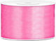 PartyDeco Saten Bänder Rosa 25m